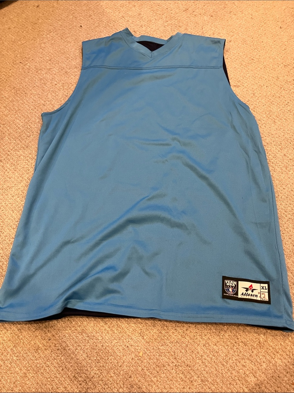 Youth Athletic Jersey Tank in Sky Blue - Allsport Inspired